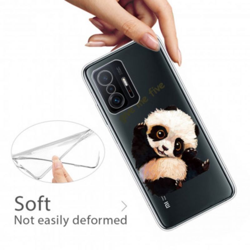 Hoesje Xiaomi Mi 11t / 11t Pro Transparante Panda Geef Me Vijf Bescherming Hoesje