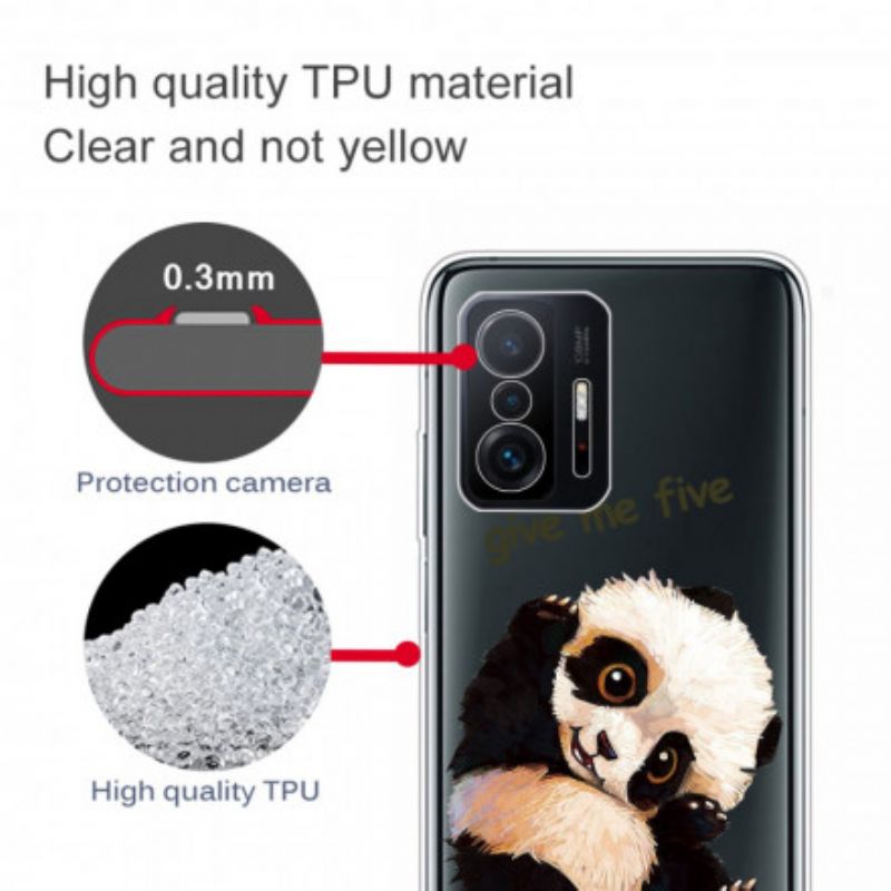 Hoesje Xiaomi Mi 11t / 11t Pro Transparante Panda Geef Me Vijf Bescherming Hoesje