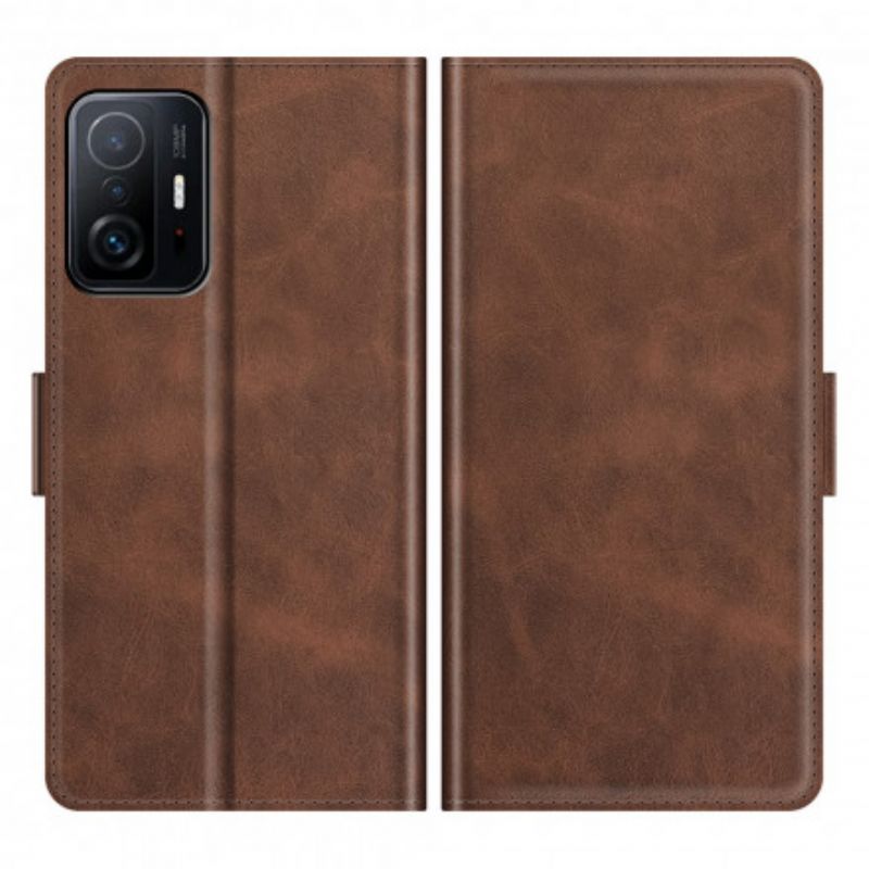 Leren Hoesje Voor Xiaomi Mi 11t / 11t Pro Klassieke Dubbele Klep