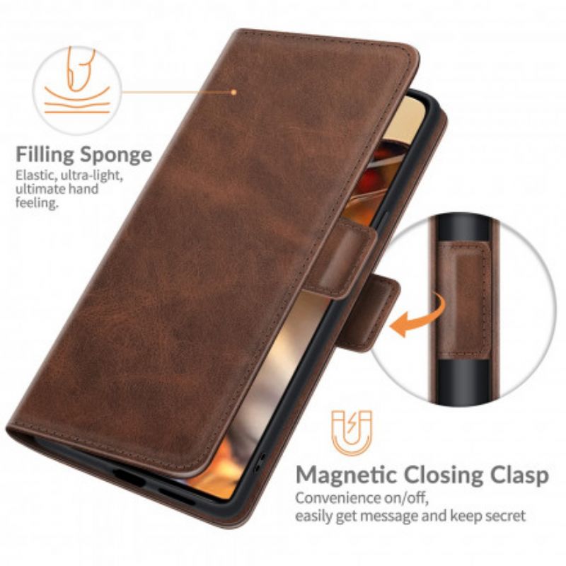 Leren Hoesje Voor Xiaomi Mi 11t / 11t Pro Klassieke Dubbele Klep