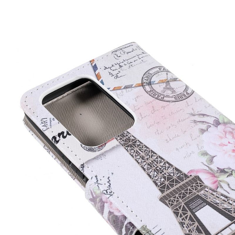 Leren Hoesje Voor Xiaomi Mi 11t / 11t Pro Retro Eiffeltoren