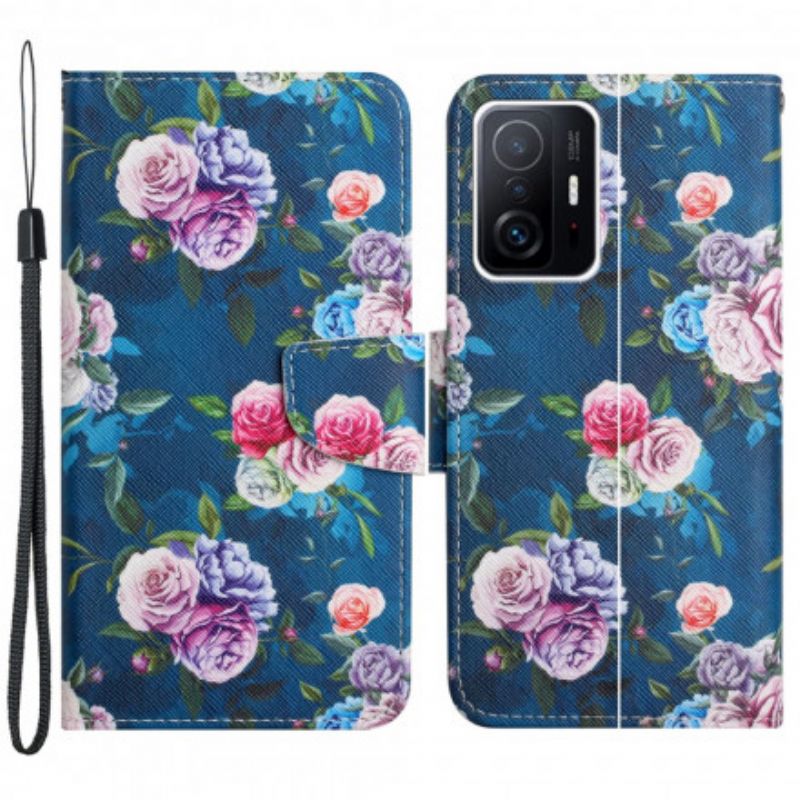 Leren Hoesje Xiaomi Mi 11t / 11t Pro Liberty Royal Flowers Bescherming Hoesje