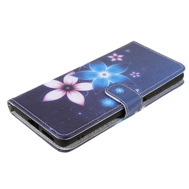 Leren Hoesje Xiaomi Mi 11t / 11t Pro Maanbloemen Met Riem Bescherming Hoesje