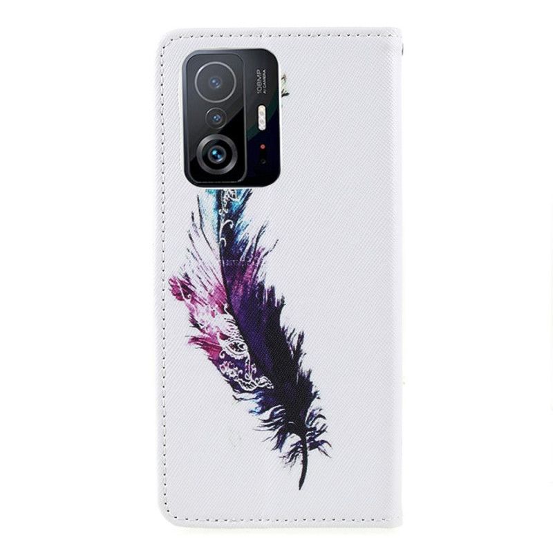 Leren Hoesje Xiaomi Mi 11t / 11t Pro Riem Veer Bescherming Hoesje