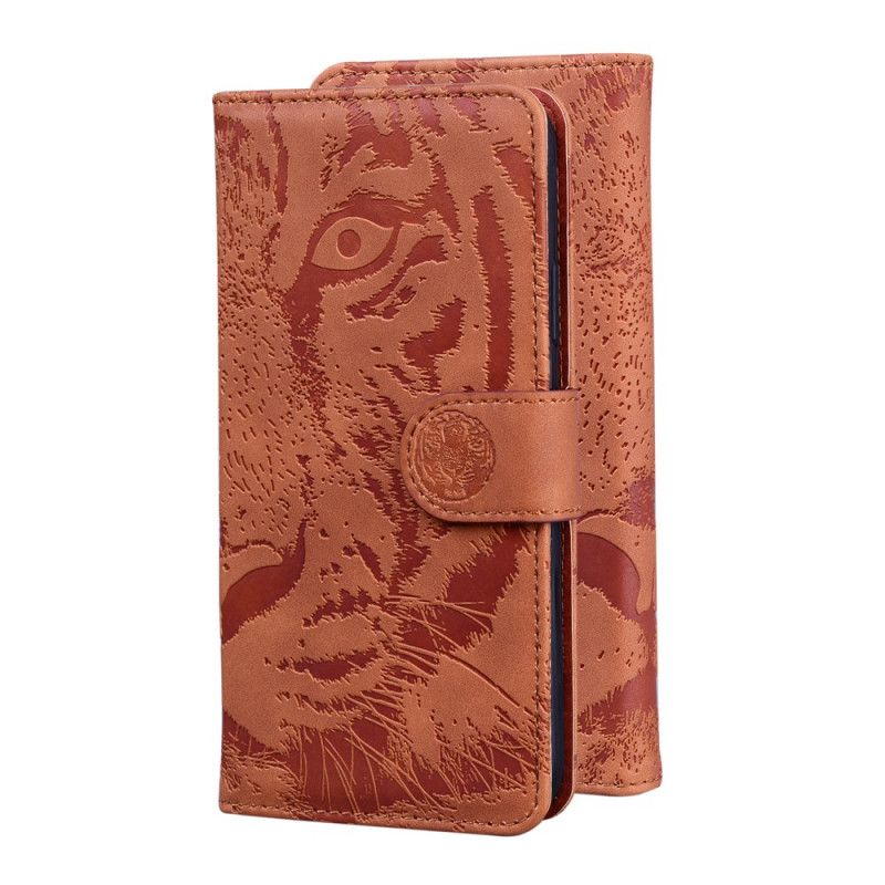 Leren Hoesje Xiaomi Mi 11t / 11t Pro Tijger Gezicht Afdrukken