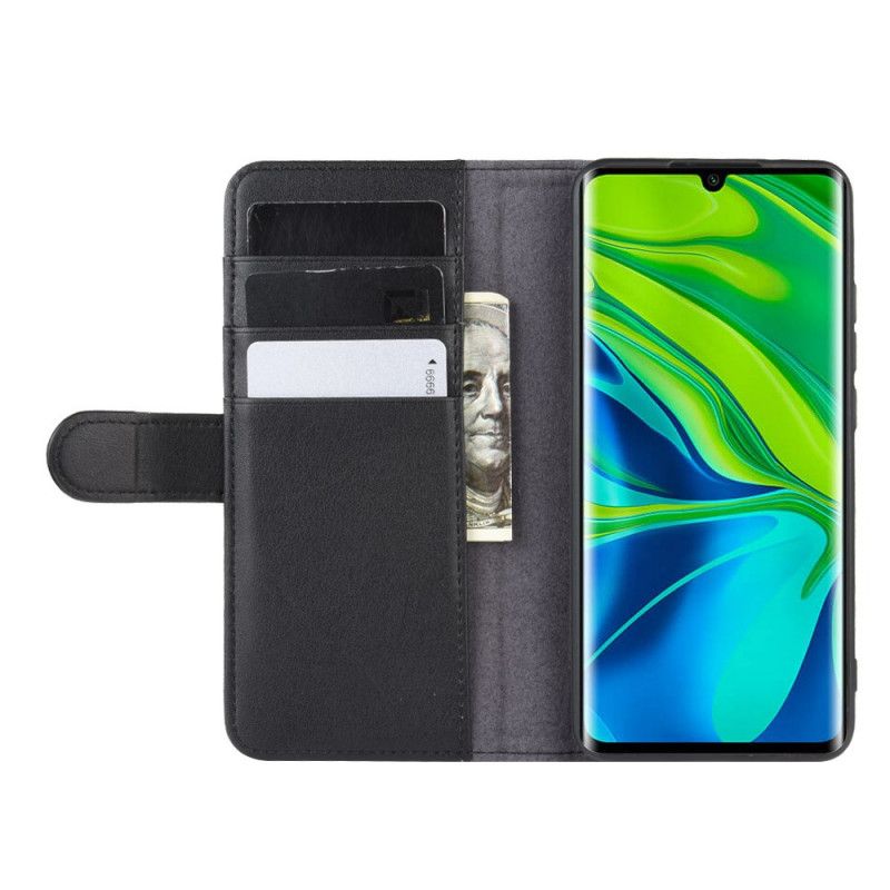 Bescherming Hoesje Xiaomi Mi Note 10 / 10 Pro Bruin Zwart Splitleer