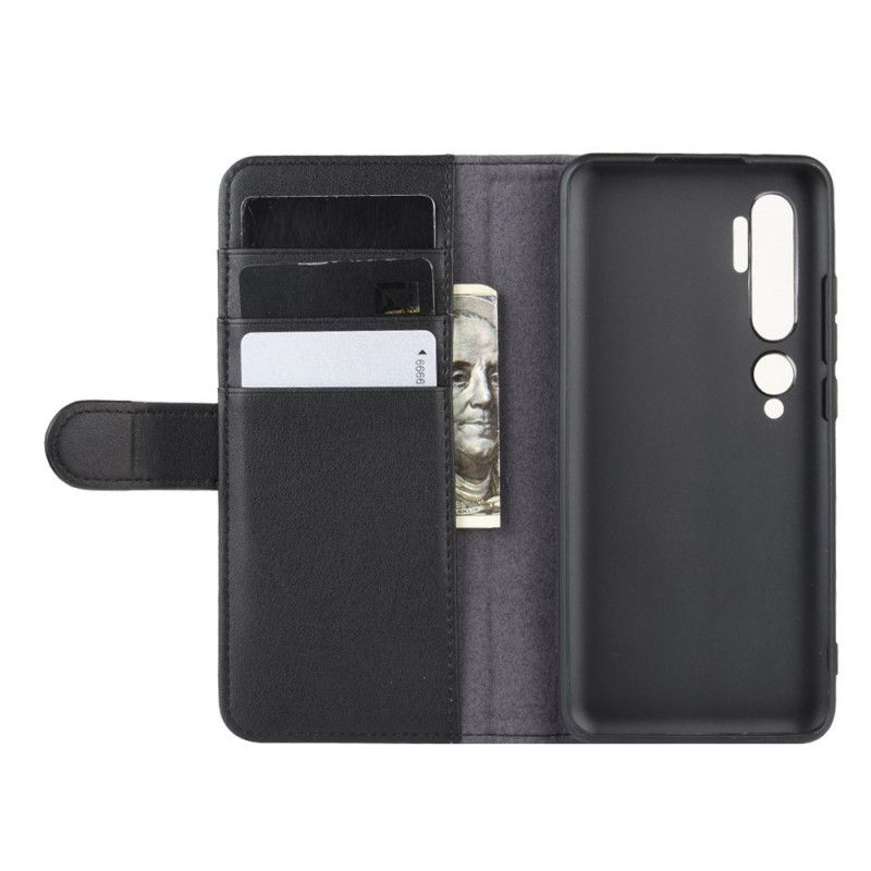 Bescherming Hoesje Xiaomi Mi Note 10 / 10 Pro Bruin Zwart Splitleer