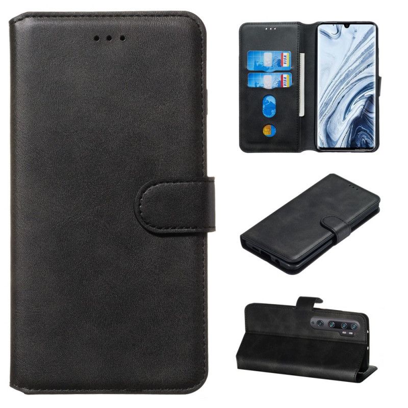 Bescherming Hoesje Xiaomi Mi Note 10 / 10 Pro Donkerblauw Zwart Met Ronde Klep