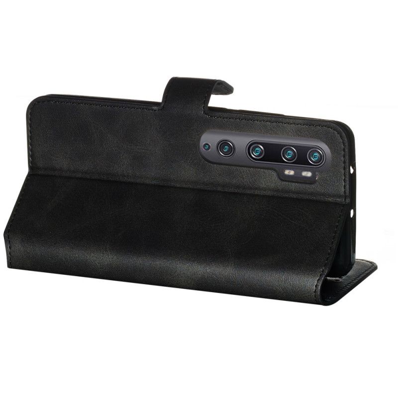 Bescherming Hoesje Xiaomi Mi Note 10 / 10 Pro Donkerblauw Zwart Met Ronde Klep