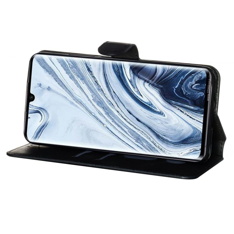 Bescherming Hoesje Xiaomi Mi Note 10 / 10 Pro Donkerblauw Zwart Met Ronde Klep
