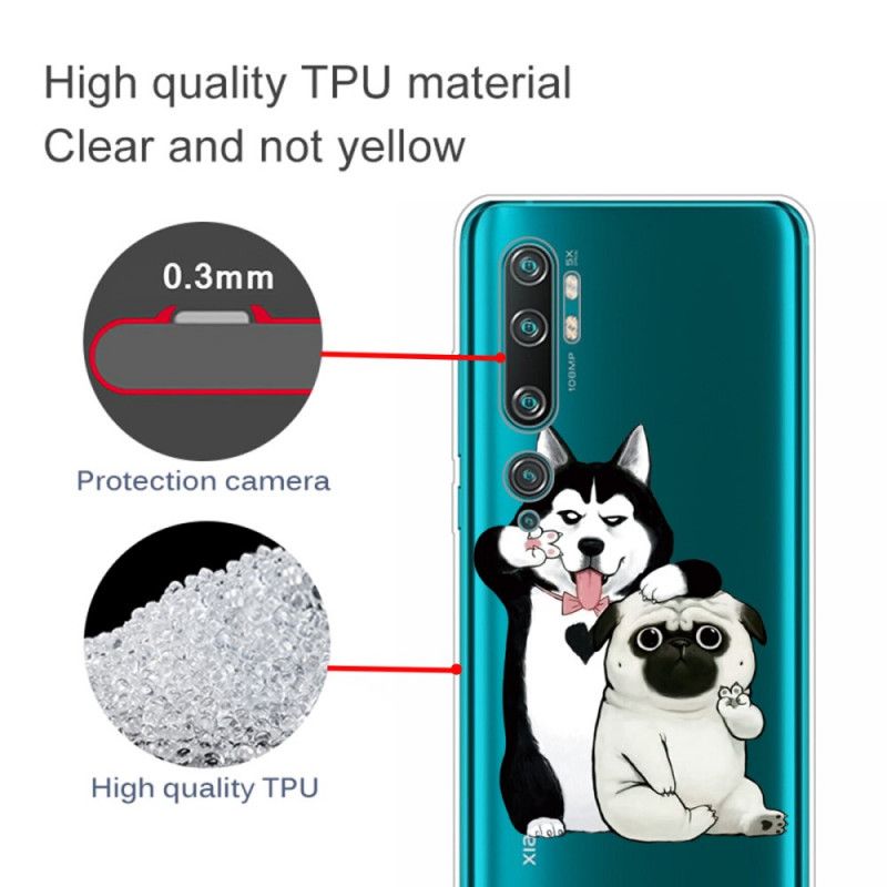 Cover Hoesje Xiaomi Mi Note 10 / 10 Pro Telefoonhoesje Grappige Honden