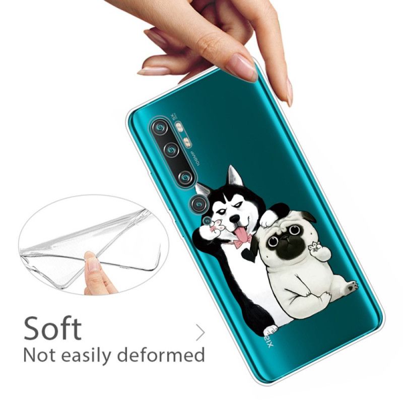 Cover Hoesje Xiaomi Mi Note 10 / 10 Pro Telefoonhoesje Grappige Honden