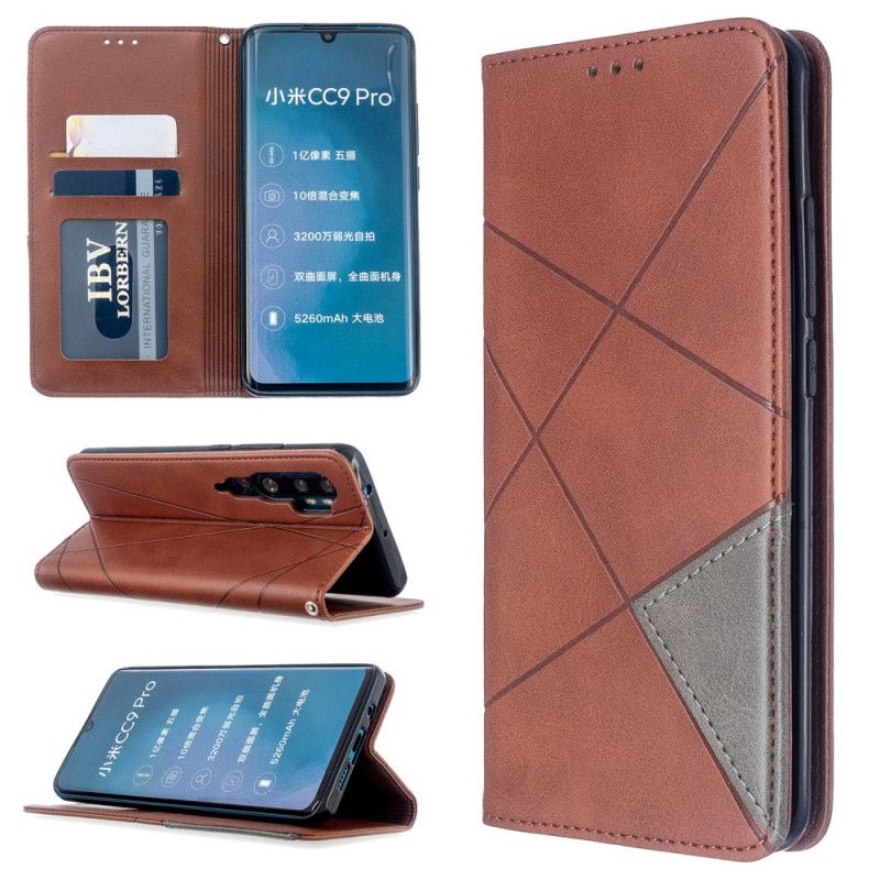Folio-hoesje Xiaomi Mi Note 10 / 10 Pro Grijs Zwart Telefoonhoesje Kunstenaarsstijl