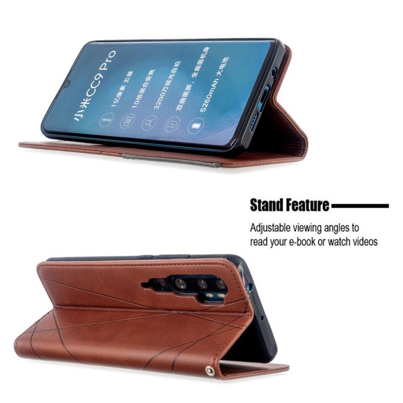 Folio-hoesje Xiaomi Mi Note 10 / 10 Pro Grijs Zwart Telefoonhoesje Kunstenaarsstijl
