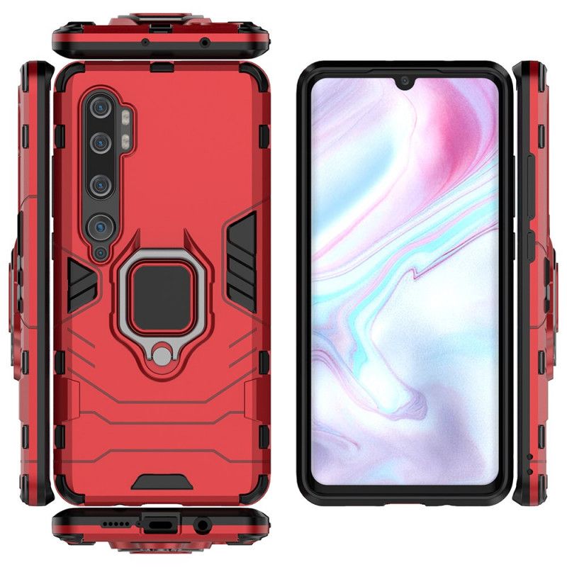 Hoesje voor Xiaomi Mi Note 10 / 10 Pro Rood Zwart Resistente Ring