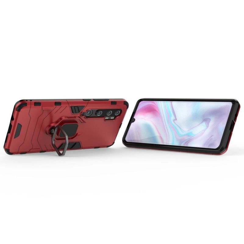 Hoesje voor Xiaomi Mi Note 10 / 10 Pro Rood Zwart Resistente Ring