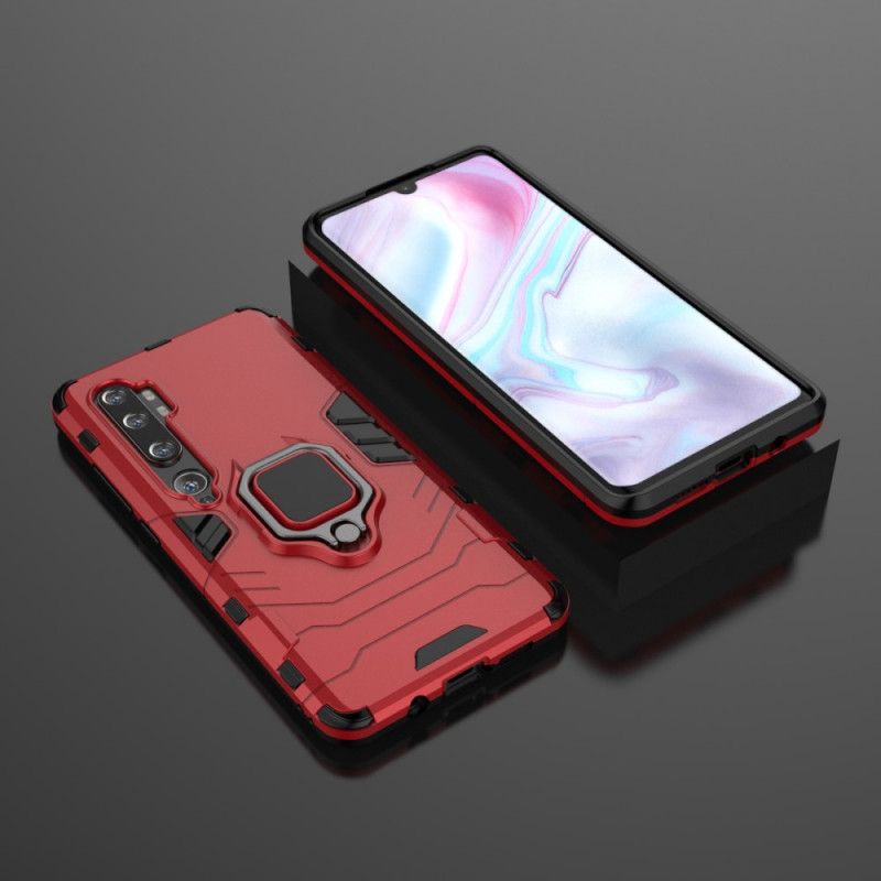 Hoesje voor Xiaomi Mi Note 10 / 10 Pro Rood Zwart Resistente Ring