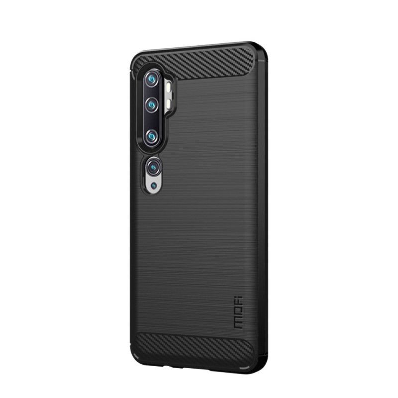 Hoesje Xiaomi Mi Note 10 / 10 Pro Grijs Zwart Mofi Geborstelde Koolstofvezel
