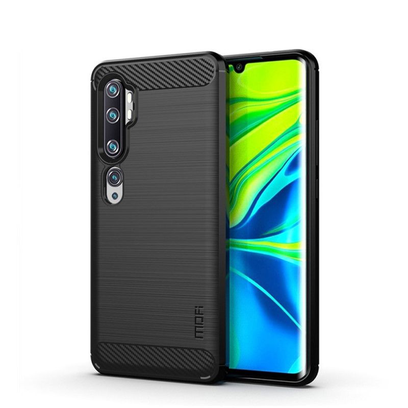 Hoesje Xiaomi Mi Note 10 / 10 Pro Grijs Zwart Mofi Geborstelde Koolstofvezel