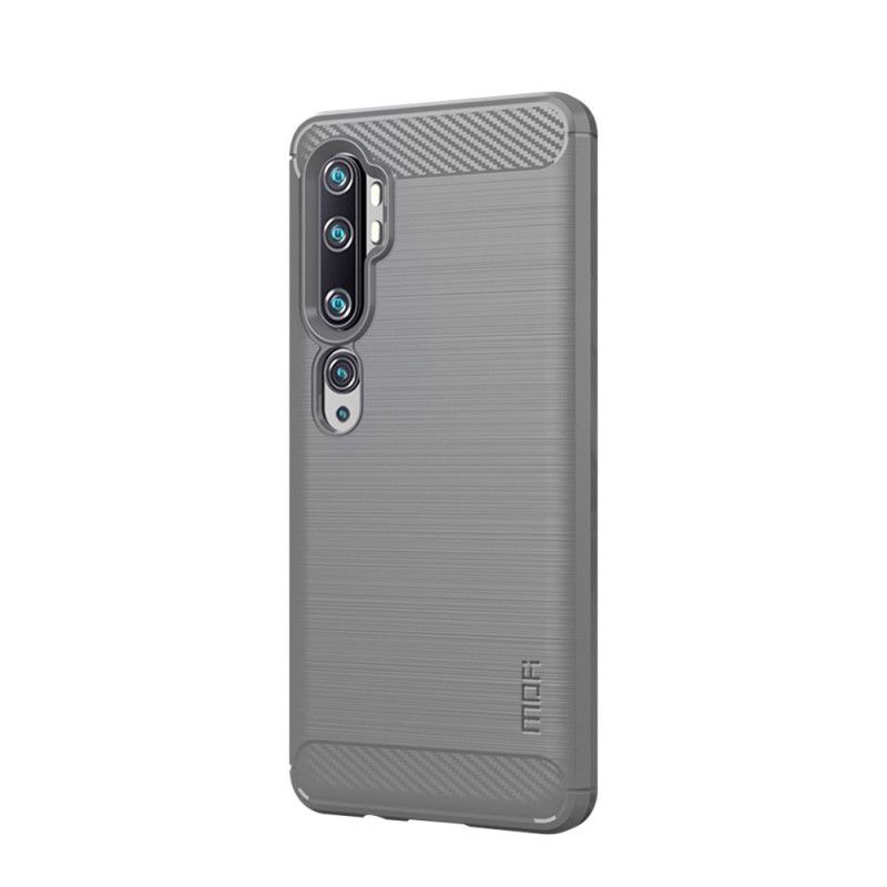 Hoesje Xiaomi Mi Note 10 / 10 Pro Grijs Zwart Mofi Geborstelde Koolstofvezel