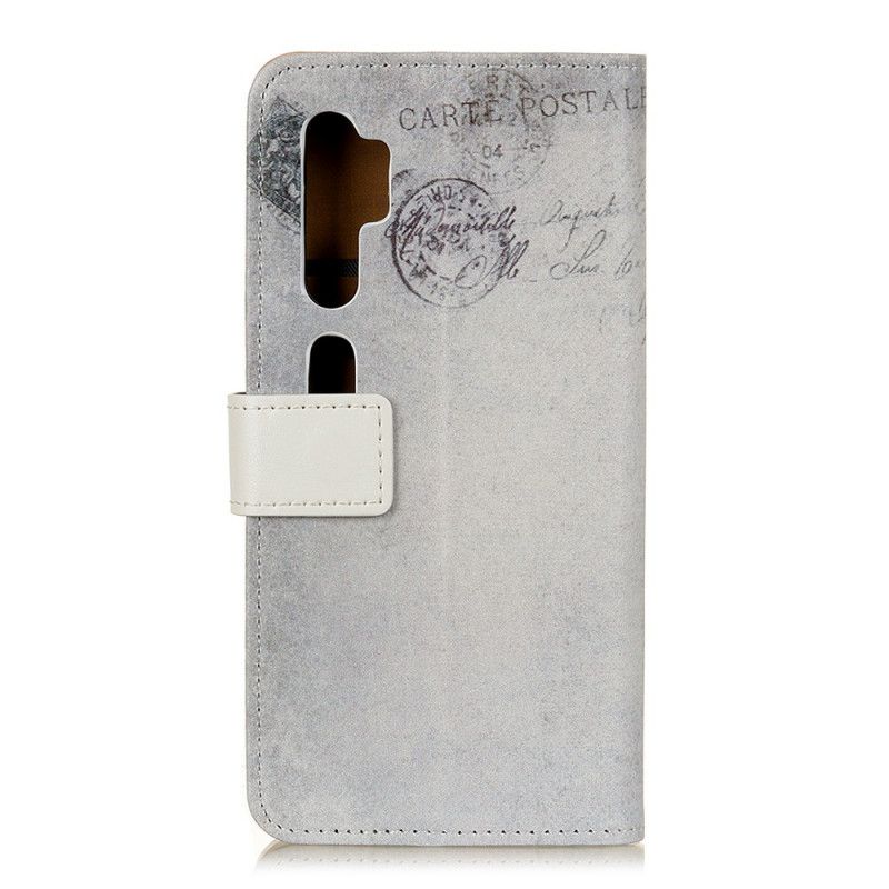 Leren Hoesje voor Xiaomi Mi Note 10 / 10 Pro Reizende Kat
