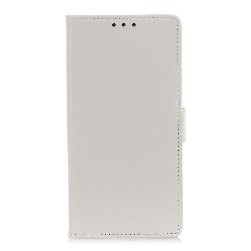 Leren Hoesje voor Xiaomi Mi Note 10 / 10 Pro Wit Zwart Klassiek Kunstleer