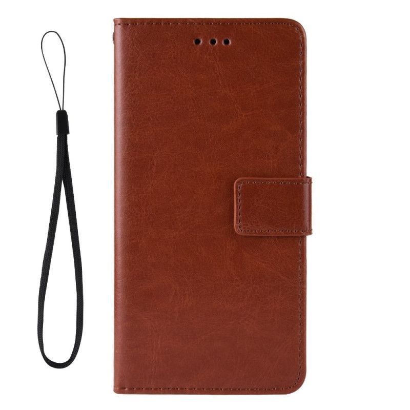 Leren Hoesje Xiaomi Mi Note 10 / 10 Pro Rood Zwart Flitsend Kunstleer