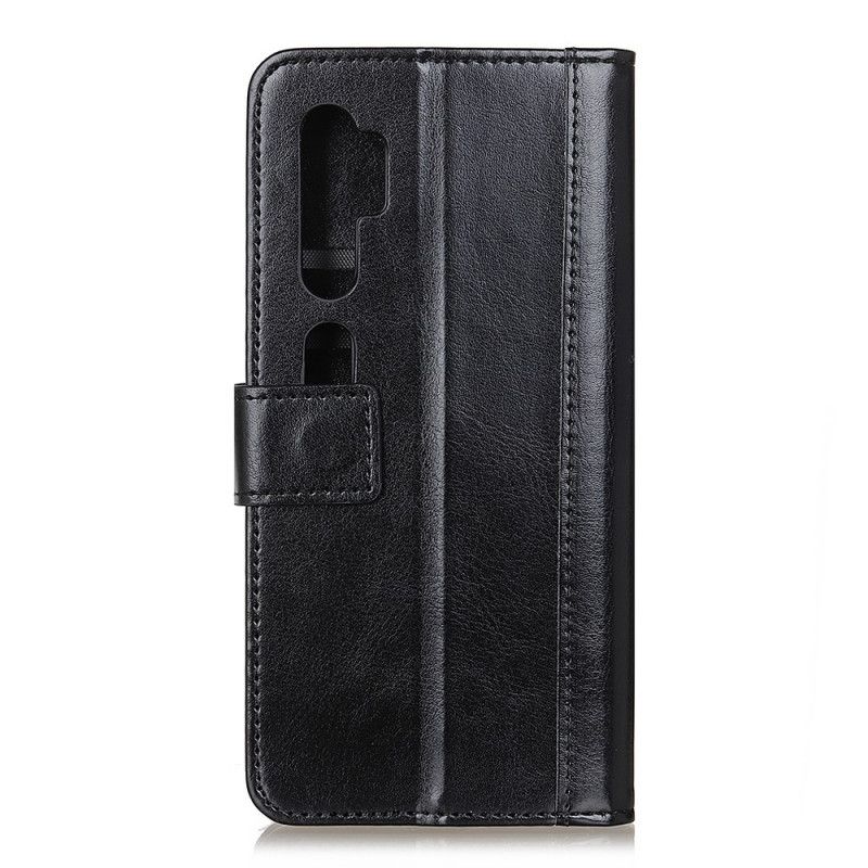 Leren Hoesje Xiaomi Mi Note 10 / 10 Pro Rood Zwart Telefoonhoesje Antiek Leereffect