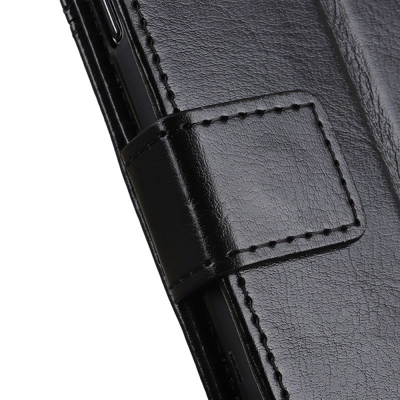 Leren Hoesje Xiaomi Mi Note 10 / 10 Pro Rood Zwart Telefoonhoesje Antiek Leereffect