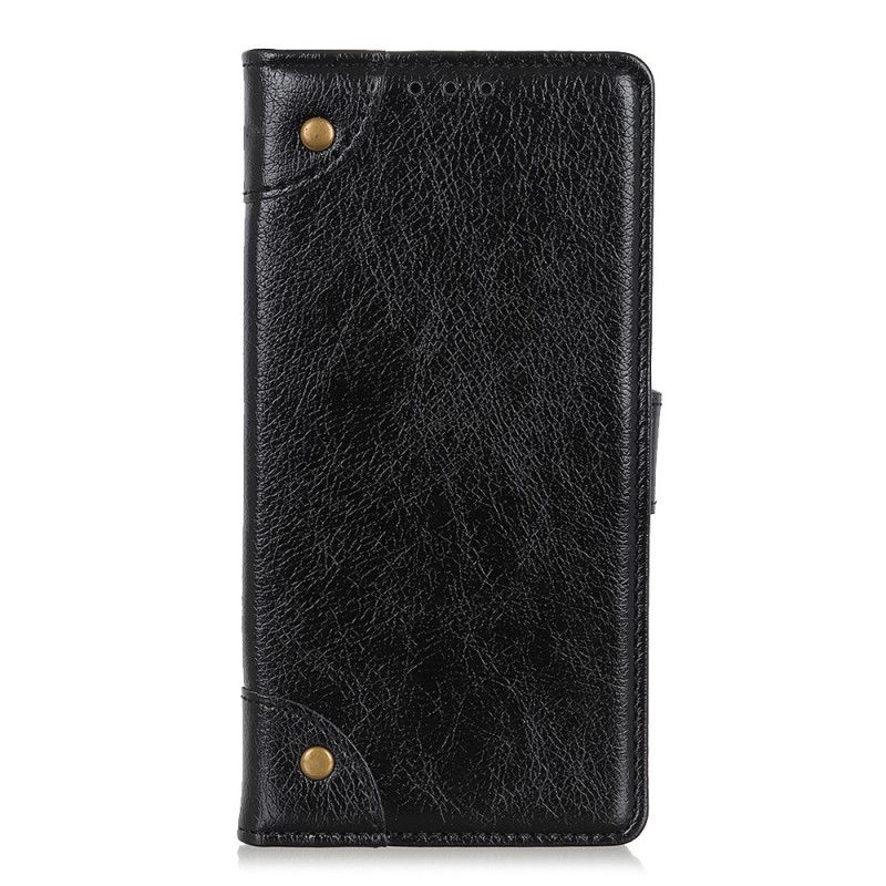 Leren Hoesje Xiaomi Mi Note 10 / 10 Pro Zwart Vintage Oud
