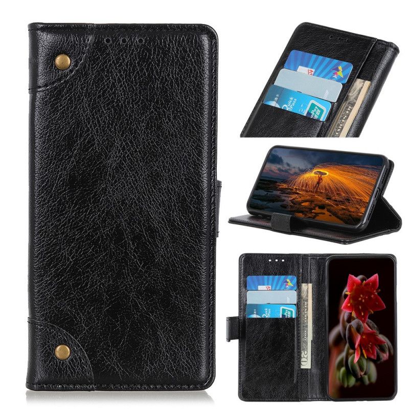 Leren Hoesje Xiaomi Mi Note 10 / 10 Pro Zwart Vintage Oud