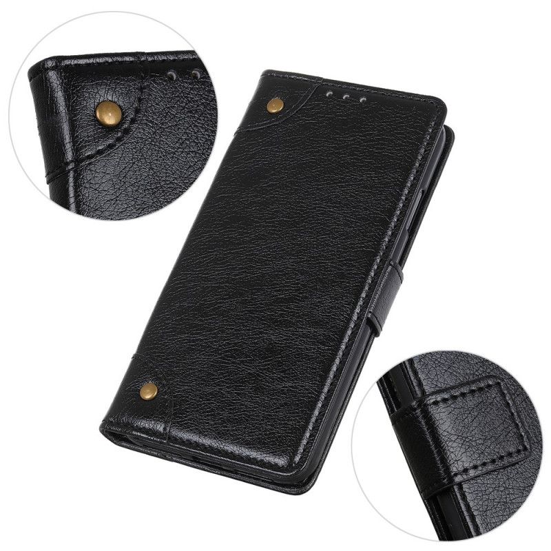 Leren Hoesje Xiaomi Mi Note 10 / 10 Pro Zwart Vintage Oud