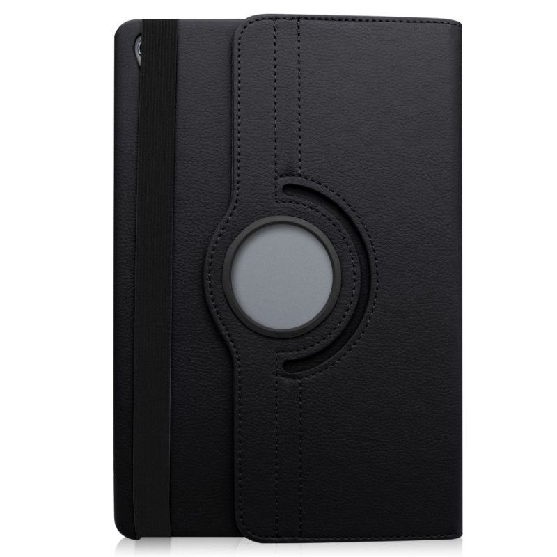 Bescherming Hoesje Huawei MediaPad M6 10.8'' Donkerblauw Zwart 360 ° Draaibaar Lychee Kunstleer