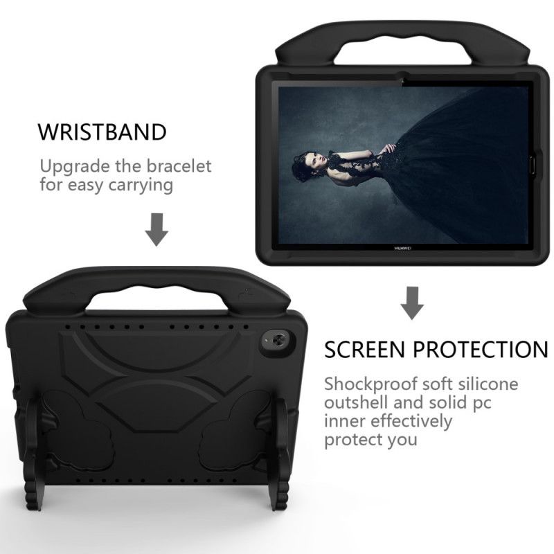 Cover Hoesje Huawei MediaPad M6 10.8'' Rood Zwart Telefoonhoesje Eva-Schuim
