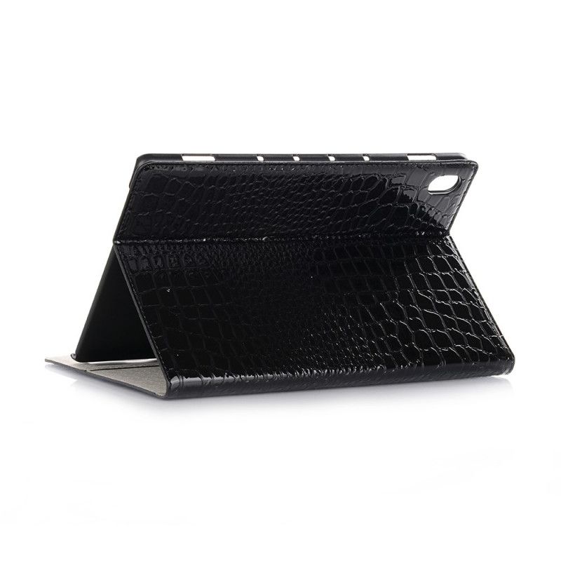 Cover voor Huawei MediaPad M6 10.8'' Rood Zwart Krokodillentextuur