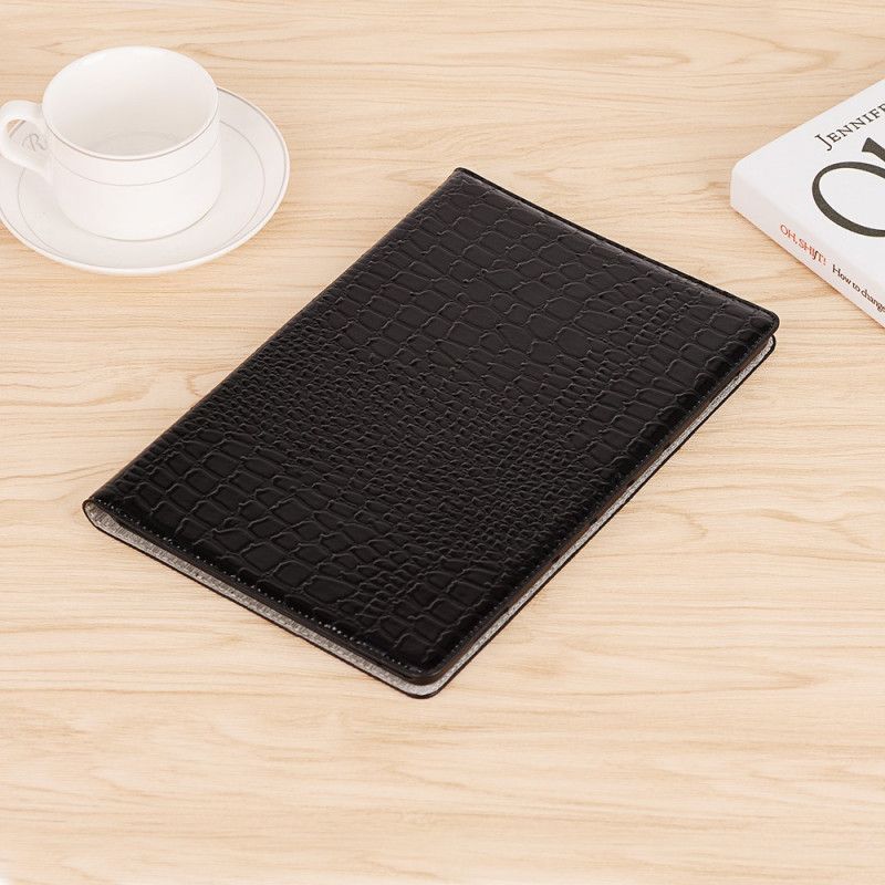 Cover voor Huawei MediaPad M6 10.8'' Rood Zwart Krokodillentextuur