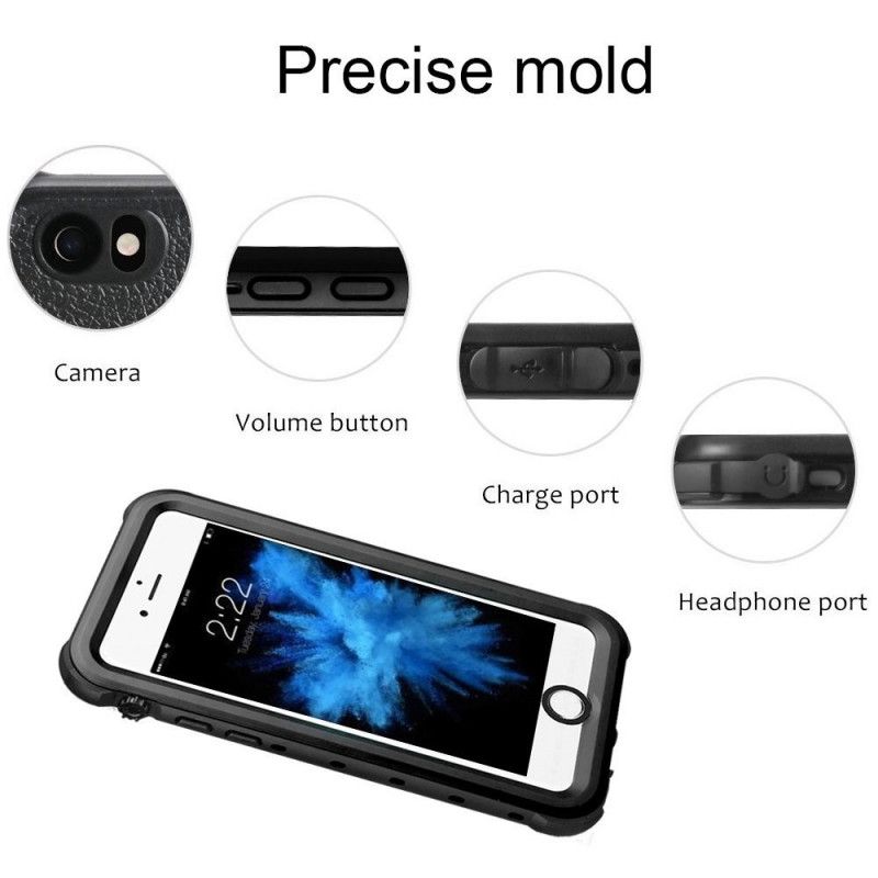 Cover Hoesje iPhone 6 / 6S Plus Wit Zwart Telefoonhoesje Waterdichte Rode Peper