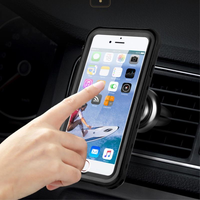 Cover Hoesje iPhone 6 / 6S Plus Wit Zwart Telefoonhoesje Waterdichte Rode Peper