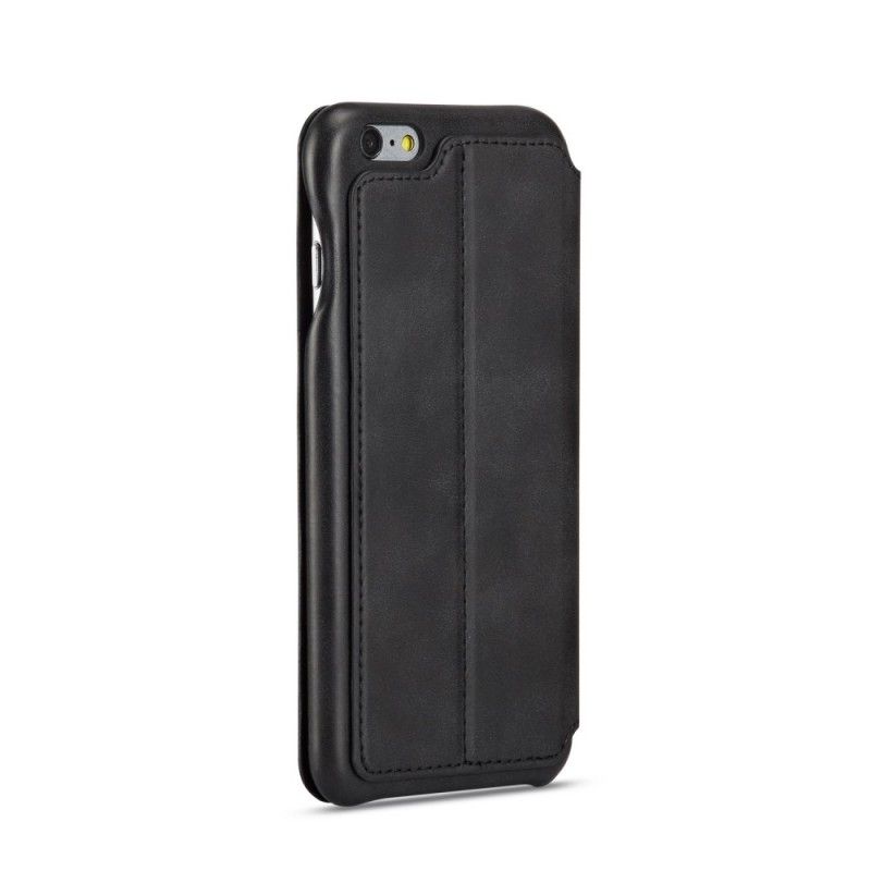 Folio-hoesje iPhone 6 / 6S Plus Rood Zwart Lc.Imeeke Leereffect