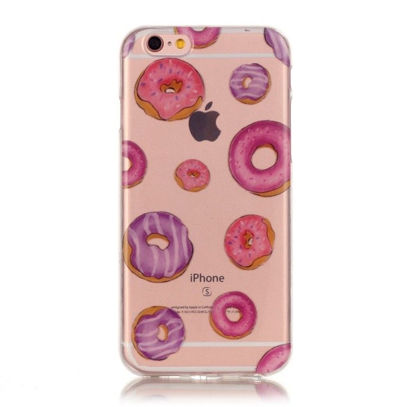 Hoesje iPhone 6 / 6S Plus Transparante Donuts Waaier