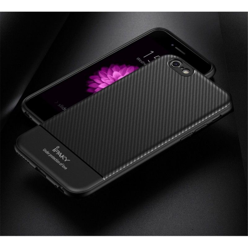 Hoesje iPhone 6 / 6S Plus Zwart Ipaky Koolstofvezel