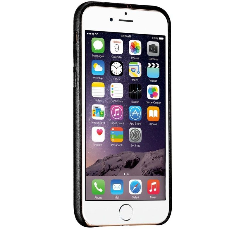 Hoesje voor iPhone 6 / 6S Plus Zwart Premium Lijn