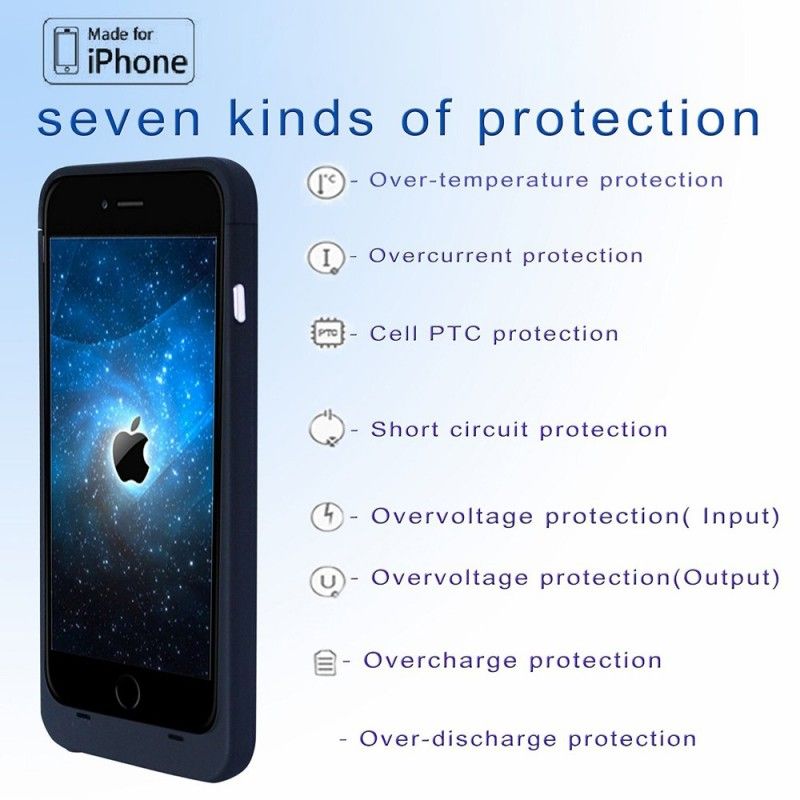 Schelp Die Je iPhone 6 / 6S Plus Wit Zwart Oplaadt