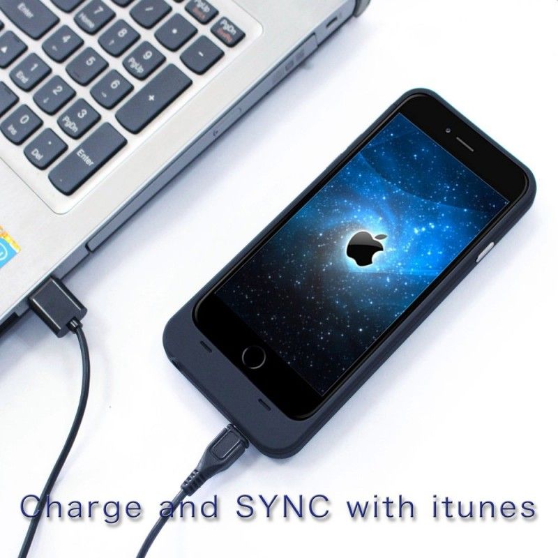 Schelp Die Je iPhone 6 / 6S Plus Wit Zwart Oplaadt