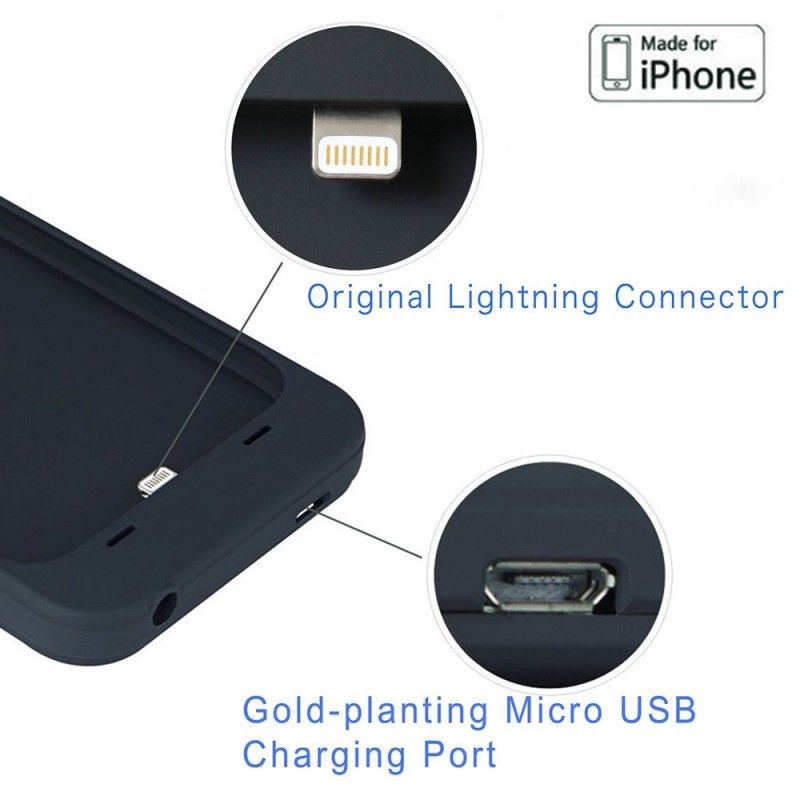 Schelp Die Je iPhone 6 / 6S Plus Wit Zwart Oplaadt