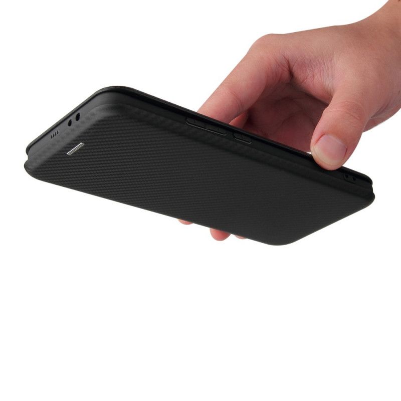 Folio-hoesje Xiaomi Mi 11 Groen Zwart Koolstofvezel Met Steunring