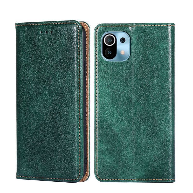 Folio-hoesje Xiaomi Mi 11 Rood Zwart Pure Kleur