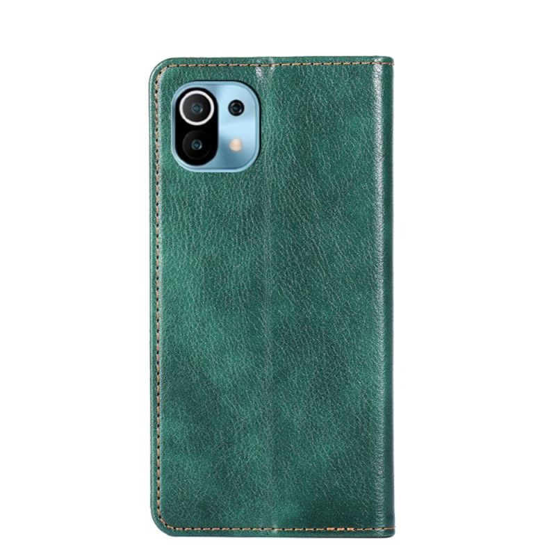 Folio-hoesje Xiaomi Mi 11 Rood Zwart Pure Kleur