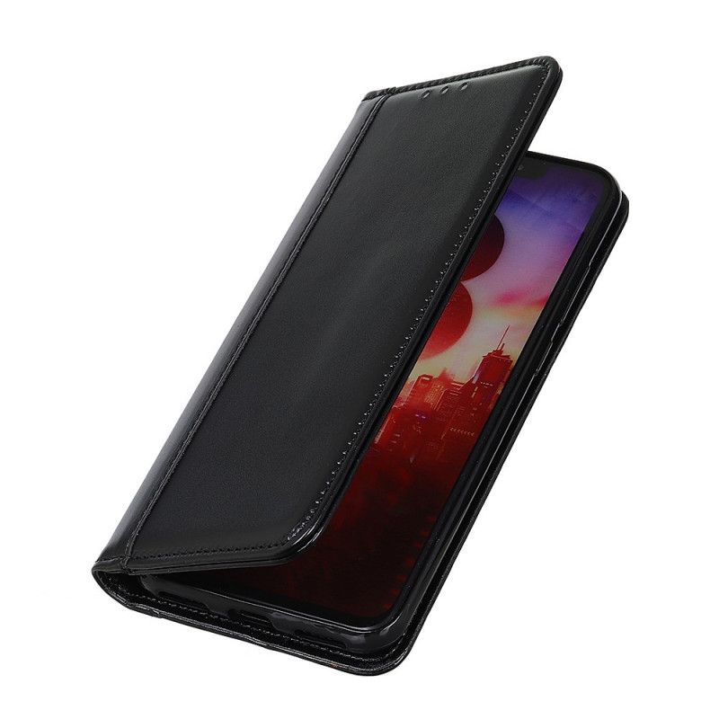 Folio-hoesje Xiaomi Mi 11 Rood Zwart Versie In Splitleder