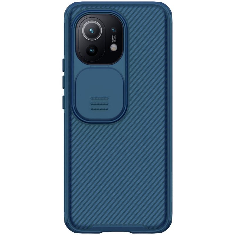Hoesje voor Xiaomi Mi 11 Donkerblauw Zwart Nokkenscherm Nillkin